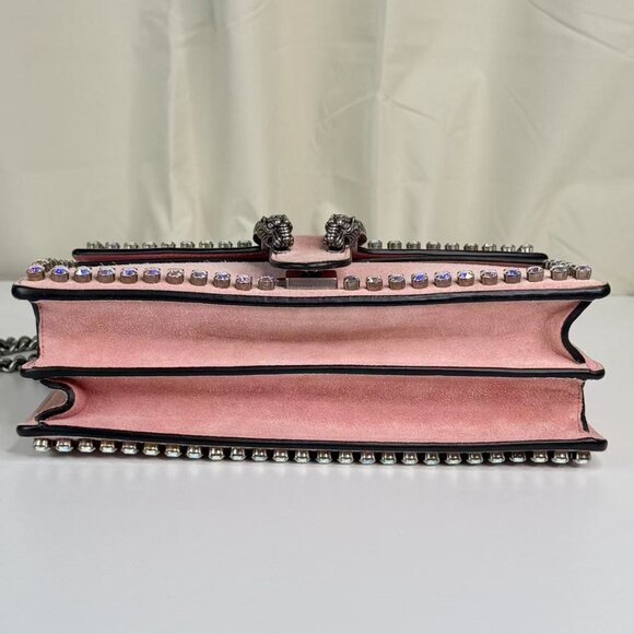 Gucci Pink Velvet Medium Dionysus Shoulder Bag with Crystal Embellishments - Picture 6 of 9
